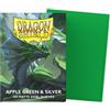 Cartemagic Dragon Shield Apple Green e Silver Dual Matte bustine protettive standard 100 pezzi