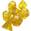 Cartemagic Set di dadi per RPG Chessex Trasparenti Yellow white 7 pezzi