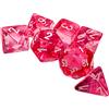 Cartemagic Set di dadi per RPG Chessex Trasparenti Pink white 7 pezzi