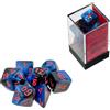 Cartemagic Set di dadi per RPG Chessex Gemini Black-Starlight red 7 pezzi