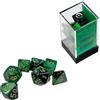 Cartemagic Set di dadi per RPG Chessex Gemini Black-Green gold 7 pezzi