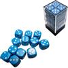 Cartemagic Set di dadi classici 6 facce Chessex Opachi Light Blue white 16mm 12 pezzi