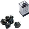 Cartemagic Set di dadi per RPG Chessex Opachi Black gold 7 pezzi