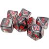 Cartemagic Set di dadi per RPG Chessex Trasparenti Smoke red 7 pezzi