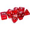 Cartemagic Set di dadi per RPG Chessex Trasparenti Red white 7 pezzi