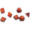 Cartemagic Set di mini dadi per RPG Chessex Scarab Scarlet gold 7 pezzi