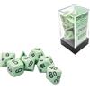 Cartemagic Set di dadi per RPG Chessex Opachi Pastel Green black 7 pezzi