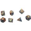 Cartemagic Set di mini dadi per RPG Chessex Lustrous Gold silver 7 pezzi