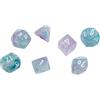 Cartemagic Set di mini dadi luminosi per RPG Chessex Sky silver 7 pezzi
