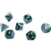 Cartemagic Set di mini dadi per RPG Chessex Black Grey green 7 pezzi