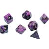 Cartemagic Set di mini dadi per RPG Chessex Gemini Black Purple gold 7 pezzi