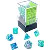 Cartemagic Set di mini dadi per RPG Chessex Festive Pop Waterlily white 7 pezzi