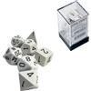 Cartemagic Set di dadi per RPG Chessex Opachi White black 7 pezzi