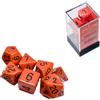 Cartemagic Set di dadi per RPG Chessex Opachi Orange black 7 pezzi