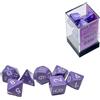 Cartemagic Set di dadi per RPG Chessex Opachi Purple white 7 pezzi