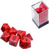 Cartemagic Set di dadi per RPG Chessex Opachi Dark Red black 7 pezzi