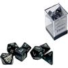 Cartemagic Set di dadi per RPG Chessex Opachi Black white 7 pezzi