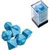 Cartemagic Set di dadi per RPG Chessex Opachi Light Blue white 7 pezzi