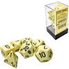 Cartemagic Set di dadi per RPG Chessex Opachi Pastel Yellow black 7 pezzi