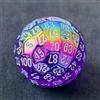 BESCON DICE Bescon Dazzling Purple 100 Dadi da gioco, dadi D100, poliedrici solidi, 100 lati, diametro 45 mm (4,6 cm)