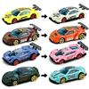 PLUSHCEWT Set di 4 giocattoli per auto, mini racers, set di auto giocattolo che cambiano colore, auto giocattolo per auto, set per auto per giochi interni ed esterni