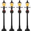 DIELIANHUA 4 Pezzi Lampioni Miniatura, Lampioni Stradali A LED, Mini Lampione Natalizi, Accessori per Giardini Fatati, Decorazioni Paesaggistiche In Miniatura per Case Delle Bambole/E