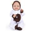 Vollence 36 cm Bambola in Silicone per Bambini, Un Regalo Speciale per Compleanni e Natale per Bambini e Neonati - Ragazza