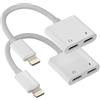 zoyuzan Adattatore Lightning Jack Cuffie (2 Pack)2in1 Rapida Ricarica Cavo Aux Auricolari Cuffiette Accessori per Apple iPhone 14 13 12 11 Pro Max 7 8 Plus X SE XS XR per iPad Air Sdoppiatore Headphones Porta