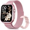 Oliimptek Smartwatch Donna con 100 Giorni, 1000mAh Batteria, 1.83" HD Orologio Fitness con Frequenza Cardiaca, SpO2, Sonno, 120+ Sport Smartwatch con Chiamata, Notifiche Messaggi iOS Android Rosa