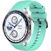 GIOPUEY Cinturini Compatibile con OnePlus Watch 3/2/2R, Morbido Silicone Cinturino [Resistente all'Usura] [Traspirante] - Teal Green