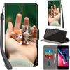 PHINIENLAND Cover per iPhone 7/8 / SE 2020/2022 Case PU Pelle Custodia [Kickstand] [Chiusura magnetica] [Slot per Schede], Portafoglio Flip Custodia per iPhone SE,Gattino