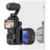 AMAZEAR Supporto magnetico e ventosa per auto Combo per DJI OSMO Pocket 3 accessori Superba forte potere di assorbimento magnete morsetto e base stand per specchio, vetro, piastrelle, metallo, nero