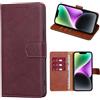 RankOne Cover per Samsung Galaxy A12 / M12 / A12 Nacho (6.5 Inches), Custodia Flip Pelle Portafoglio, Magnetica Libro Bumper Cover Case - Rosso