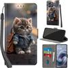 Haninsuze Cover per Motorola Moto G86 5G/ G86 Power 5G, Gatto | Pelle PU Portafoglio, Porta Carte, Magnetica, Libro, Antiurto Custodia