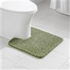 MIULEE 1 Pezzo Tappeto in Microfibra 4 CM Lungo Anti-scivolo Assorbimento dell'acqua Morbido Tappetino da Bagno per Porte d'ingresso Corridoio Doccia Soggiorno 50X50 CM Verde oliva