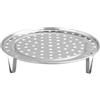 Tyenaza Rastrelliera per Cottura a Vapore, Griglia per Cottura a Vapore Rotonda in Acciaio Inossidabile con Gamba Rimovibile, Sottopentola Vapore Vassoio Steamer Rack per Cucine Familiari e Ristoranti (18cm)