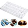 Gokelomg 24 Fori Mezza Sfera Cioccolato Policarbonato Barretta Forma Caramelle Stampi Di Cottura