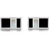 Tuscany Silver Gemelli rettangolari con onice e madreperla da uomo in argento sterling