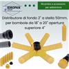 Distributore di fondo 2 a stella 50mm. per bombole da 18 a 20 apertura superiore 4