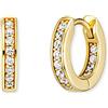 Engelsrufer Orecchini a cerchio da donna, in argento 925, 24 zirconi, 32023816, 13mm, Argento sterling, Zirconia cubica