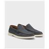 BOSS BLACK Boss Mocassini in pelle scamosciata con logo stampato Grigio Scuro