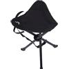 SPYMINNPOO Sgabello pieghevole con treppiede, antiscivolo, portatile, sedia pieghevole per campeggio, pesca, picnic, carico 200 kg, rivestimento impermeabile in PVC (nero)