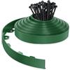 PLANTAWA Bordo per prato artificiale verde 10 m, 30 picchetti | Delimitazione e fissaggio del perimetro, contenimento di materiali e finitura professionale, flessibile, discreto e resistente per
