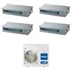 Haier - Climatizzatore Haier Canalizzabile Slim Bassa Prevalenza quadri split 9000+9000+12000+12000 Btu inverter R32 A++ 4U75S2SR5FA
