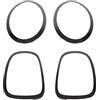 Yctze Finiture della Copertura del Fanale Posteriore Nero Lucido, Cornici del Telaio del Faro Finiture Surround dei Fari per F55 F56 F57 Mini S JCW 2014 2022