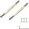 HASLED Perni Quadrati per Maniglie Porte - 2 Pezzi 8x130mm con Viti e Chiave - Compatibile con Serrature a 3 Punti - Ricambio per Maniglie Porte