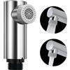 DETBOM Soffione Doccia di Ricambio per Rubinetto da bagno, Solo per Attacco G1/2, Soffione Estraibile per Rubinetto da Cucina/Bagno, Doppia Funzione, Cromato