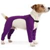 PUMYPOREITY Body Post Operatorio Cane, Tutina Post Operatoria Cane Femmina Body Zampe Posteriori Traspirante Pantaloni Postoperatorio Cane Manica Protezione Zampe Dopo L'intervento Chirurgico Tplo/Acl(Viola, S)