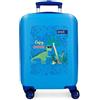 Enso Dino Cabin Valigia Blu 33 x 50 x 20 cm Rigido ABS Lucchetto a Combinazione Laterale 28.4L 2kg 4 Ruote Doppie Bagaglio a Mano, 33 x 50 x 20 cm, Valigia Cabina