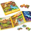 SYNARRY Puzzle Magnetico per Bambini 3 4 5 6 Anni, 20 Pezzi Puzzle Magnetici Dinosauri, Regali Di Giocattoli Da Viaggio per Bambino Bambina